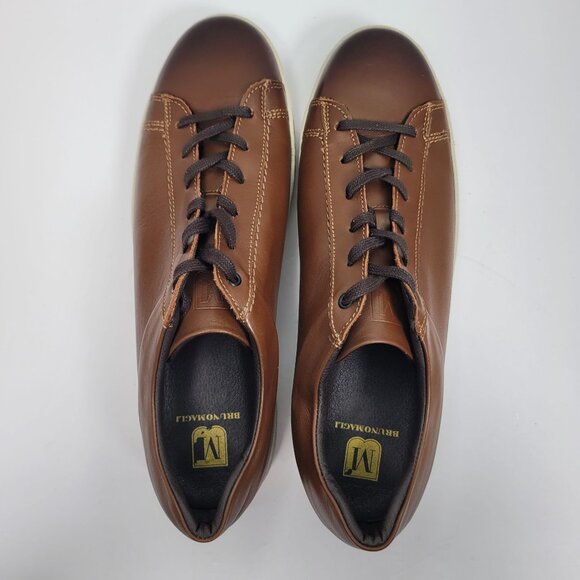 Bruno Magli Diego Men's Brown Leather Casual Dress Sneakers US Size 13M - Picture 5 of 8